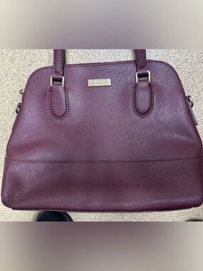 Kate Spade Plum Saffiano Leather Shoulder Bag
